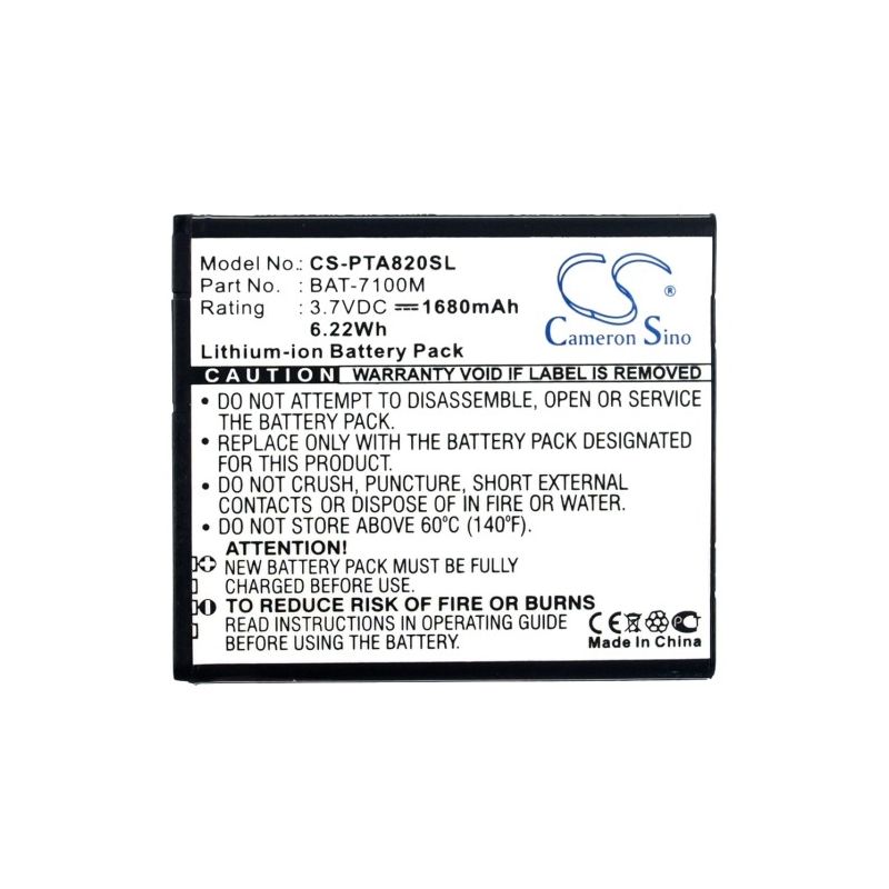 Li-ion Battery fits Pantech, a800s, a810k, a810s 3.7V, 1700mAh Communications Cameron Sino Technology Limited (Suspended)