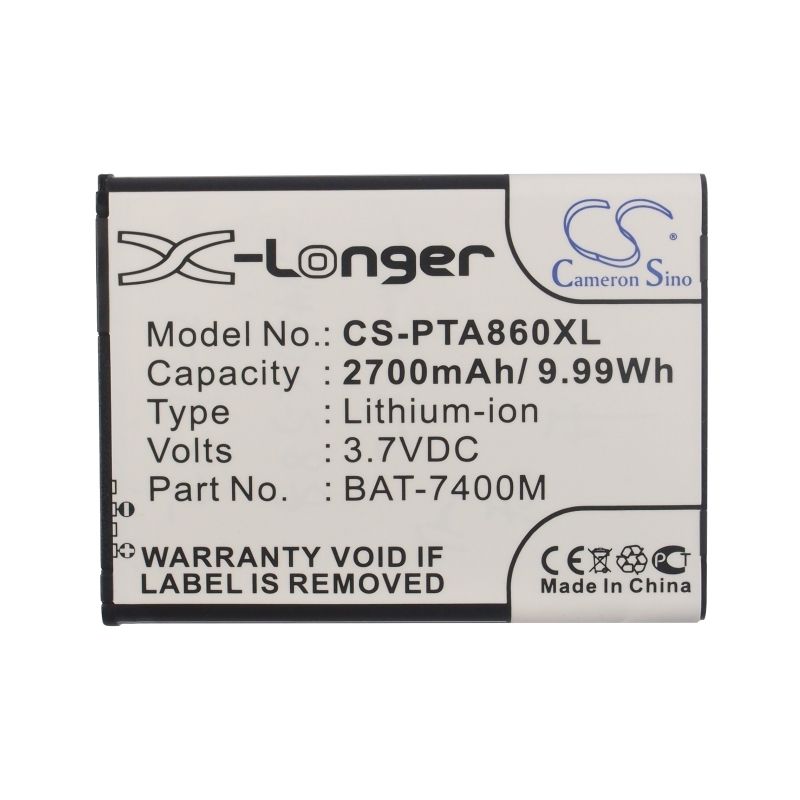 Li-ion Battery fits Pantech, a860s 4g, im-a860, im-a860k 3.7V, 2700mAh Mobile & SmartPhone Cameron Sino Technology Limited