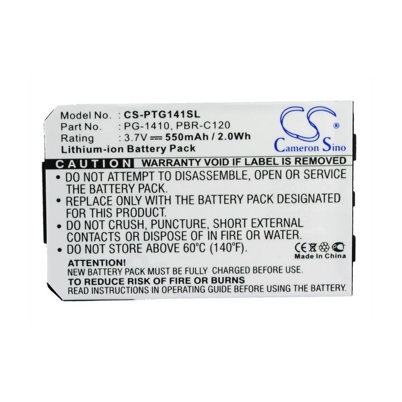 Li-ion Battery fits Pantech, c120, pg-1410, pg-c120 3.7V, 550mAh Mobile & SmartPhone Cameron Sino Technology Limited