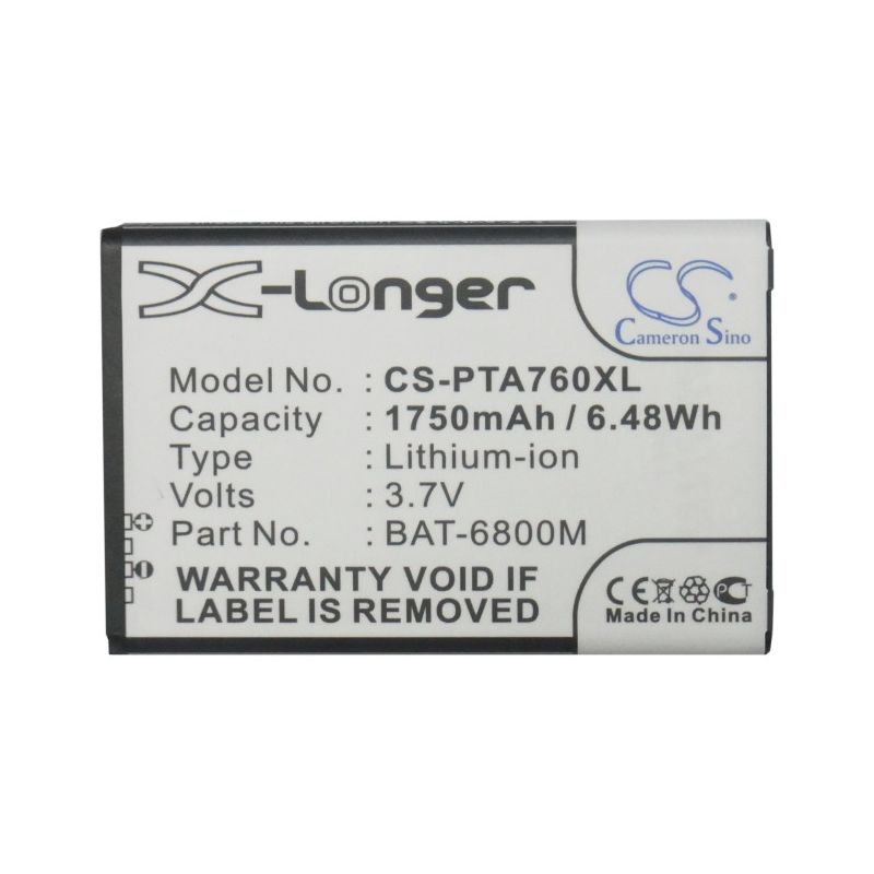 Li-ion Battery Fits Pantech, Im-a760, Im-a760s, Im-a770k 3.7v, 1750mah Communications Cameron Sino Technology Limited (Suspended)