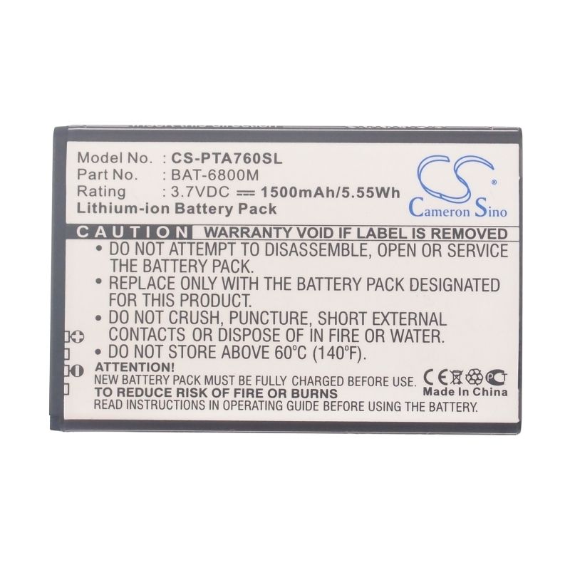 Li-ion Battery fits Pantech, im-a760, im-a760s, im-a770k 3.7V, 1500mAh Mobile & SmartPhone Cameron Sino Technology Limited