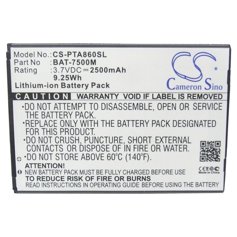 Li-ion Battery fits Pantech, im-a860, im-a860k, im-a860l 3.7V, 2500mAh Mobile & SmartPhone Cameron Sino Technology Limited