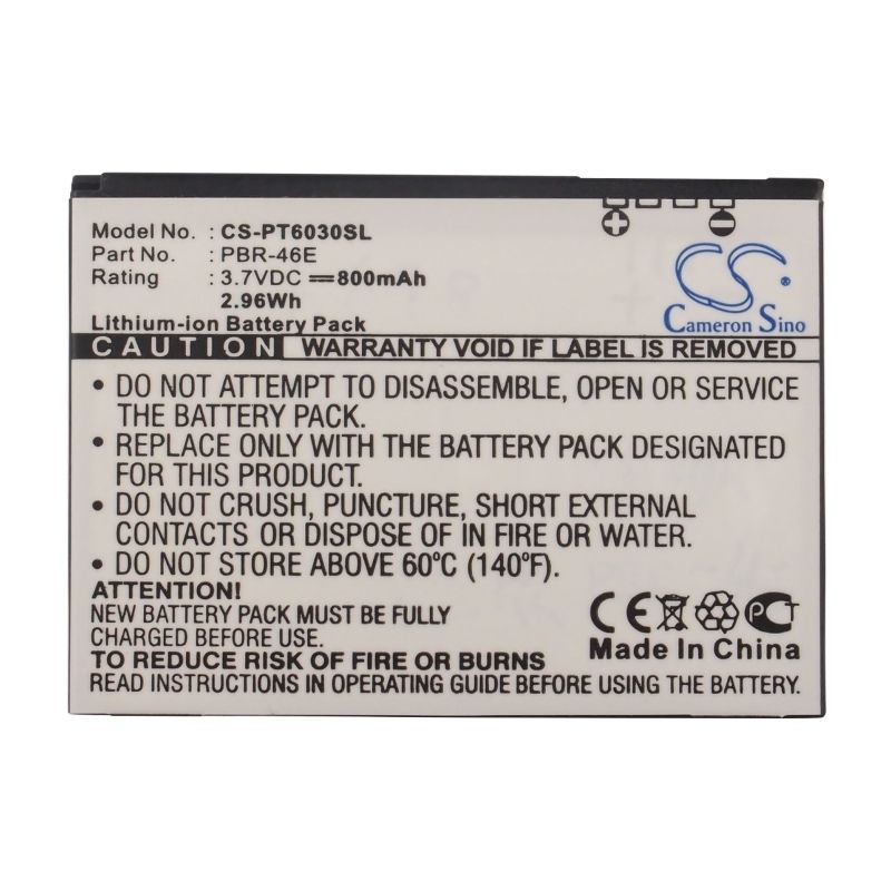 Li-ion Battery fits Pantech, p6030, renue 3.7V, 800mAh Mobile & SmartPhone Cameron Sino Technology Limited