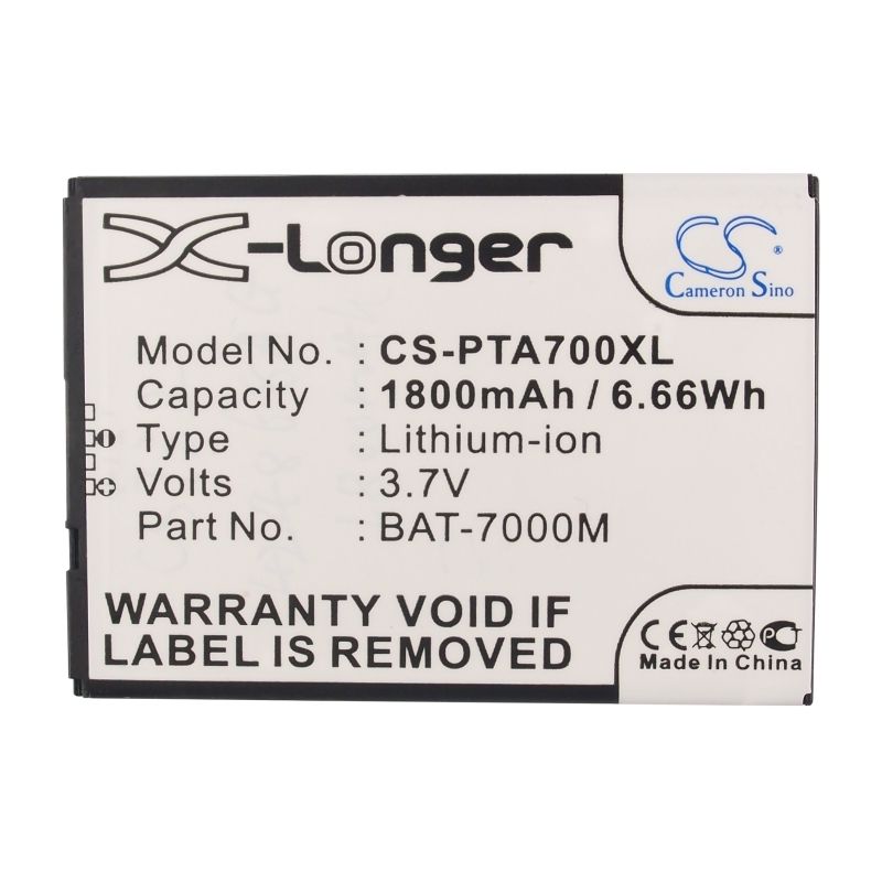 Li-ion Battery fits Pantech, t100k, sky, t100k 3.7V, 1800mAh Mobile & SmartPhone Cameron Sino Technology Limited