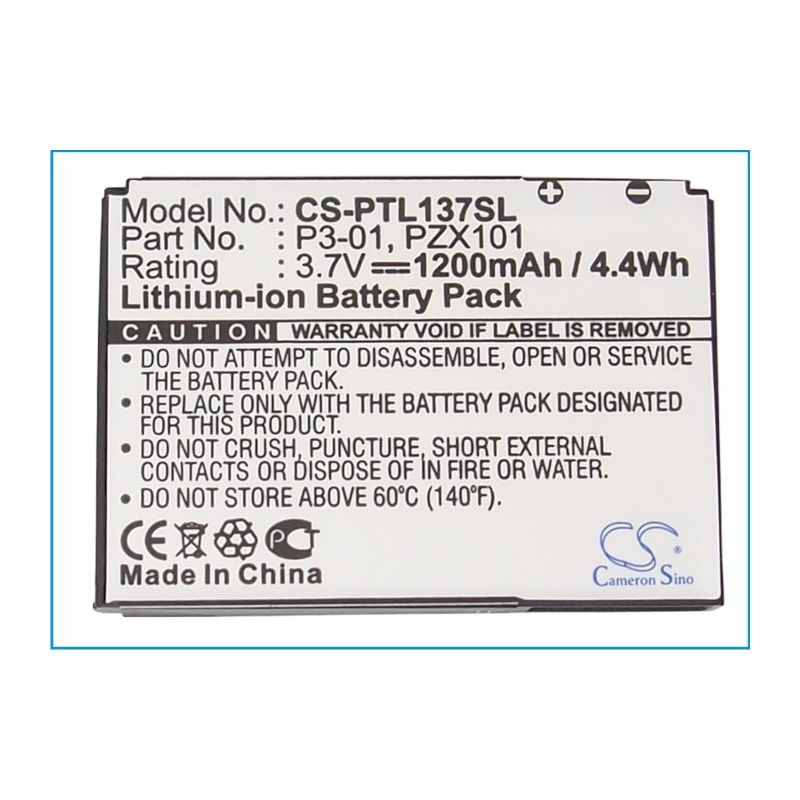 Li-ion Battery fits Pharos, ptl137, ptl137a, ptl137e 3.7V, 1200mAh Communications Cameron Sino Technology Limited (Suspended)