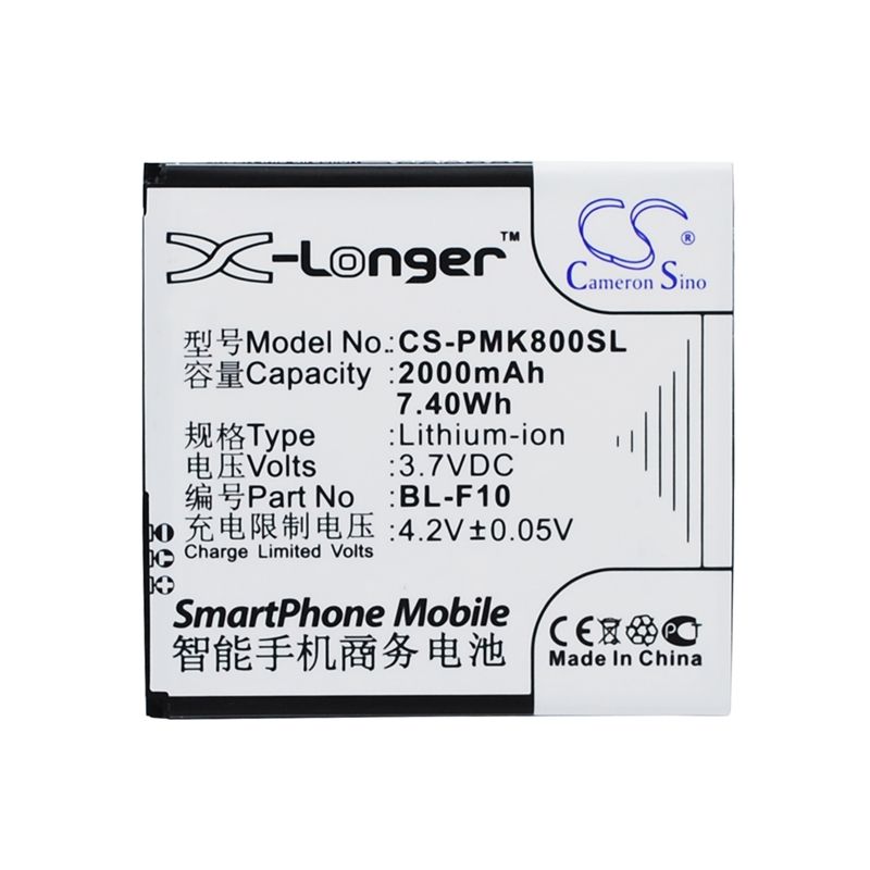 Li-ion Battery fits Phicomm, i800, i800dz 3.7V, 2000mAh Communications Cameron Sino Technology Limited (Suspended)