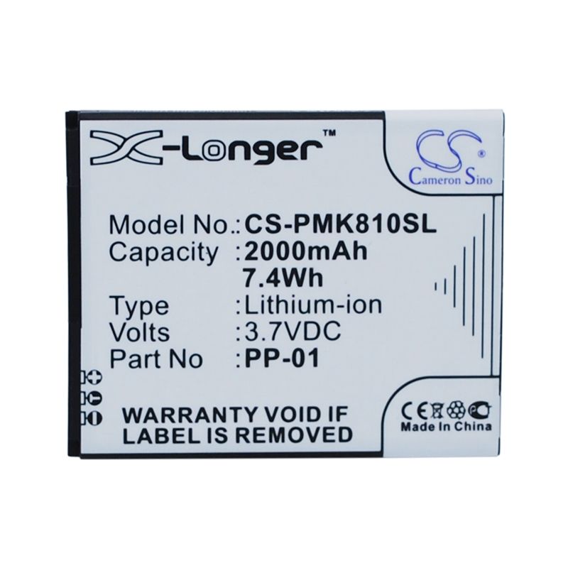 Li-ion Battery fits Phicomm, i810t 3.7V, 2000mAh Communications Cameron Sino Technology Limited (Suspended)