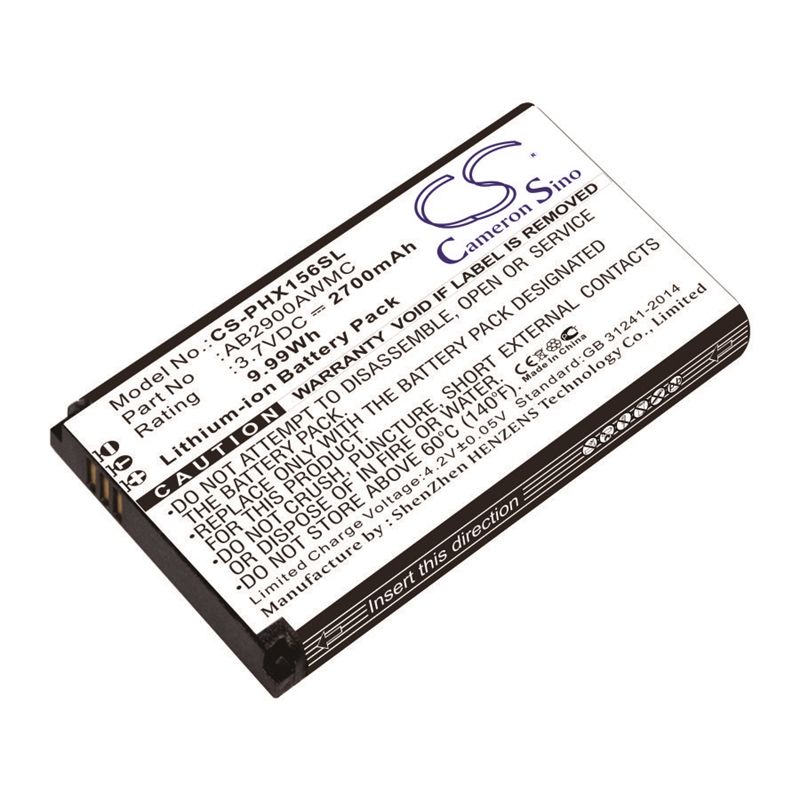 Li-ion Battery fits Philips, ctx1560, ctx5500, x1560 3.7V, 2700mAh Mobile & SmartPhone Cameron Sino Technology Limited