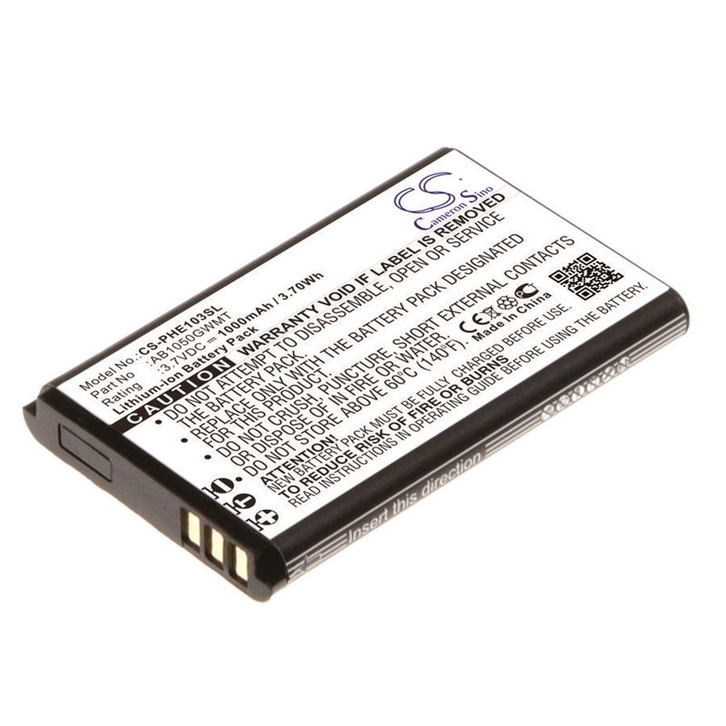 Li-ion Battery fits Philips, e103, e106, xenium e103 3.7V, 1000mAh Mobile & SmartPhone Cameron Sino Technology Limited