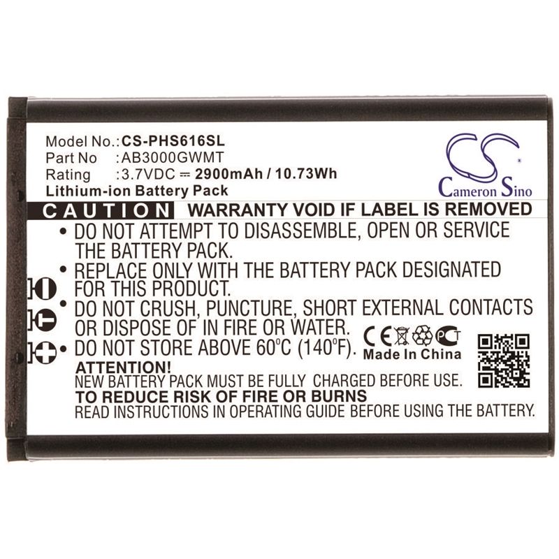 Li-ion Battery fits Philips, s616, xenium s616 3.7V, 2900mAh Mobile & SmartPhone Cameron Sino Technology Limited