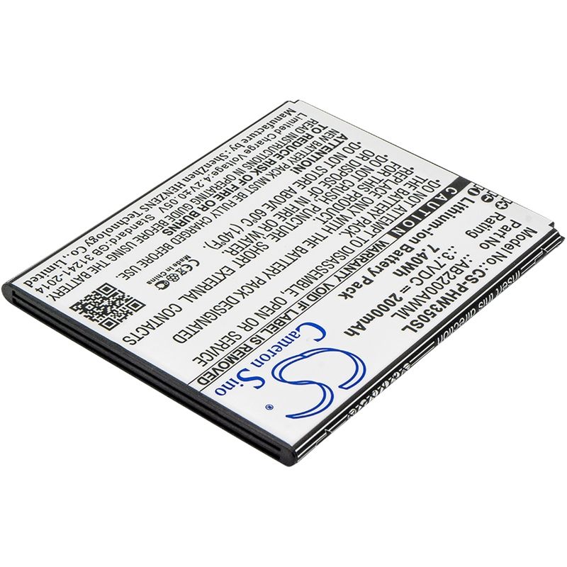 Li-ion Battery fits Philips, w3500, w3509, xenium w3500 3.7V, 2000mAh Mobile & SmartPhone Cameron Sino Technology Limited