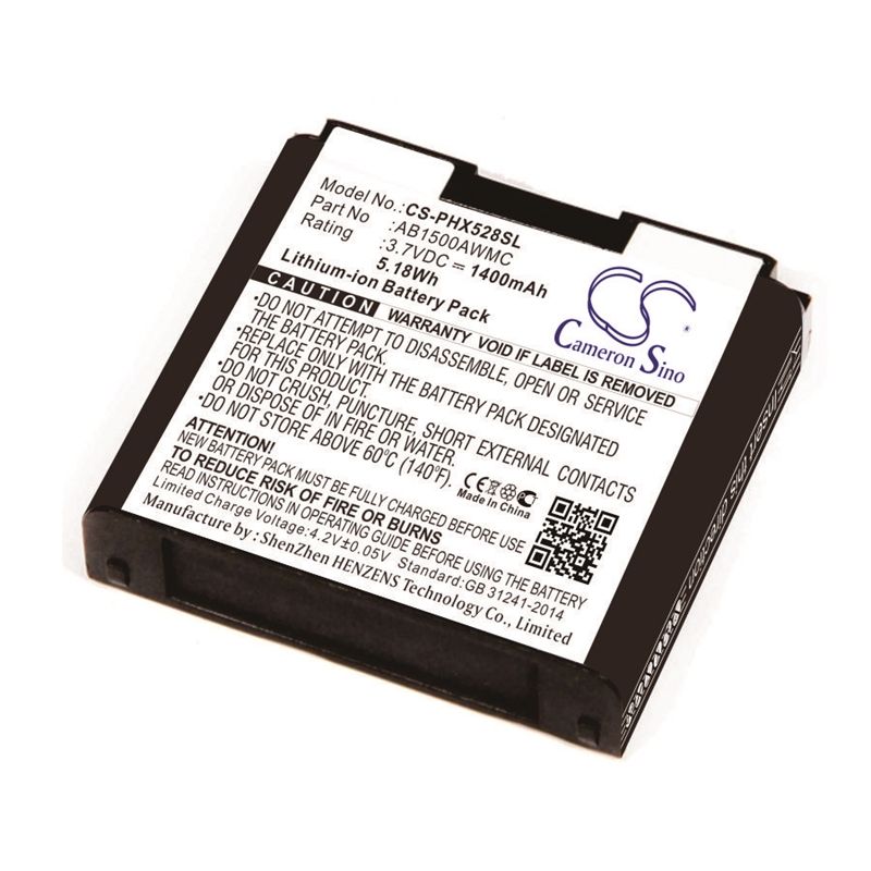 Li-ion Battery fits Philips, x528, xenium x528 3.7V, 1400mAh Mobile & SmartPhone Cameron Sino Technology Limited