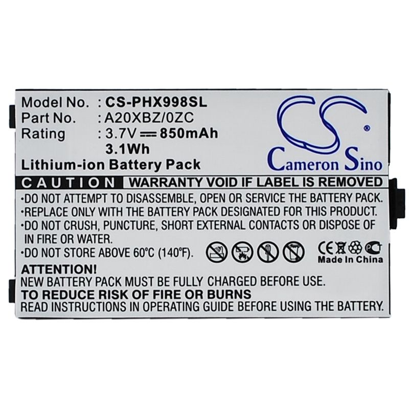 Li-ion Battery fits Philips, xenium 9@98, xenium 9a98 3.7V, 850mAh Communications Cameron Sino Technology Limited