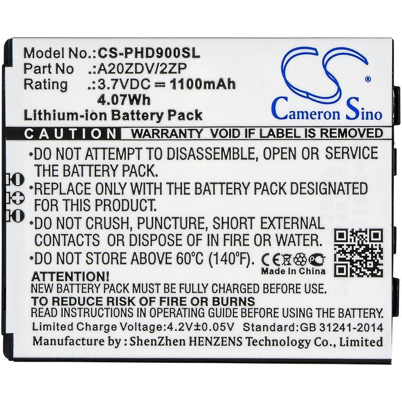 Li-ion Battery fits Philips, xenium d900 3.7V, 1100mAh Communications Cameron Sino Technology Limited (Suspended)
