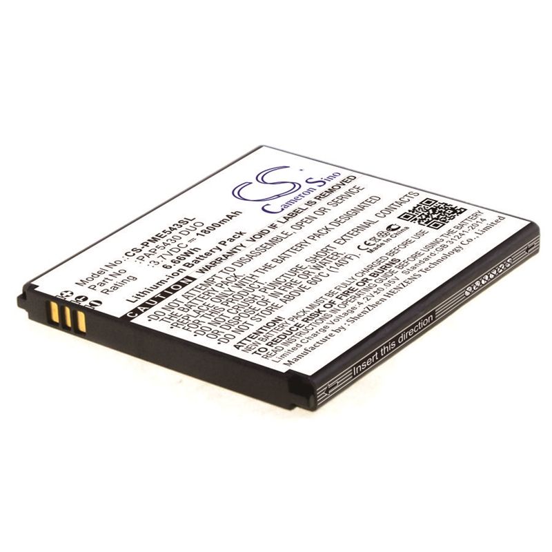 Li-ion Battery fits Prestigio, 5430 duo, multiphone 5430 duo 3.7V, 1800mAh Mobile & SmartPhone Cameron Sino Technology Limited