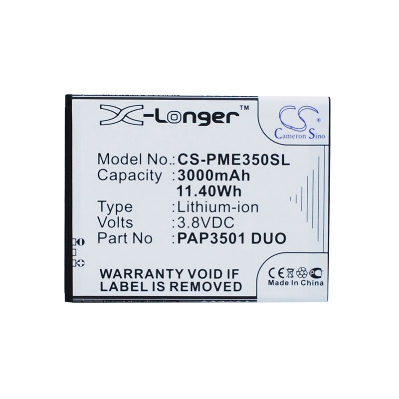 Li-ion Battery fits Prestigio, multiphone 3501 duo 3.8V, 3000mAh Communications Cameron Sino Technology Limited (Suspended)