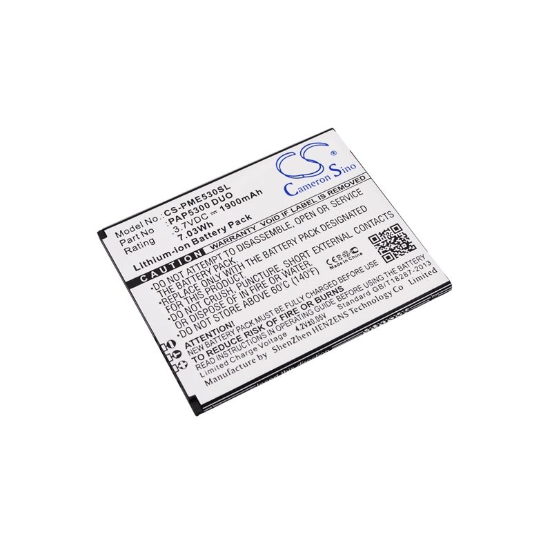Li-ion Battery fits Prestigio, multiphone 5300 duo 3.7V, 1900mAh Mobile & SmartPhone Cameron Sino Technology Limited