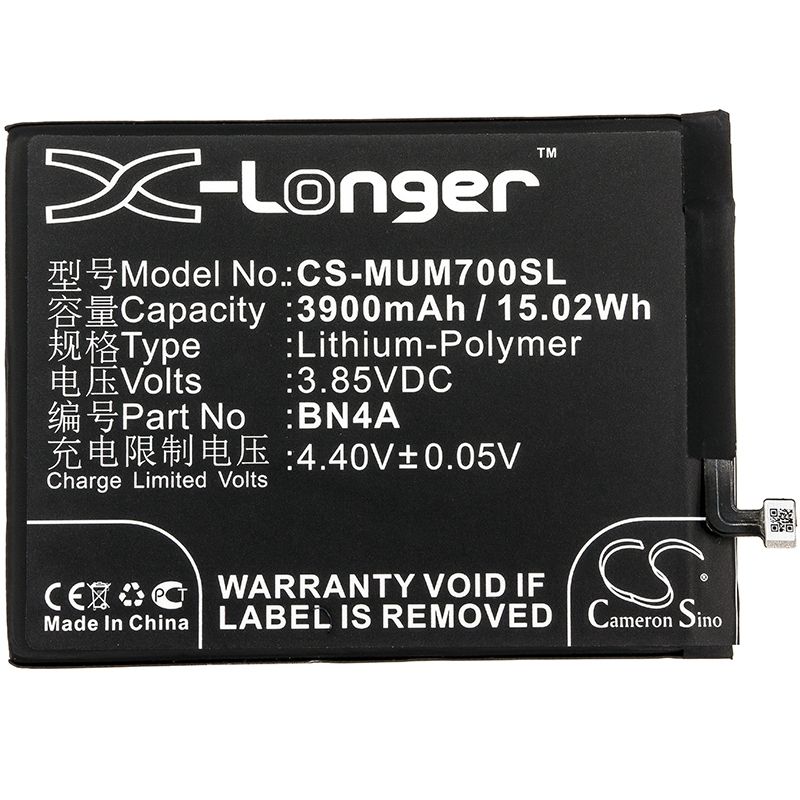 Li-Polymer Battery fits Redmi, m1901f7c, m1901f7e, m1901f7g 3.85V, 3900mAh Mobile & SmartPhone Cameron Sino Technology Limited