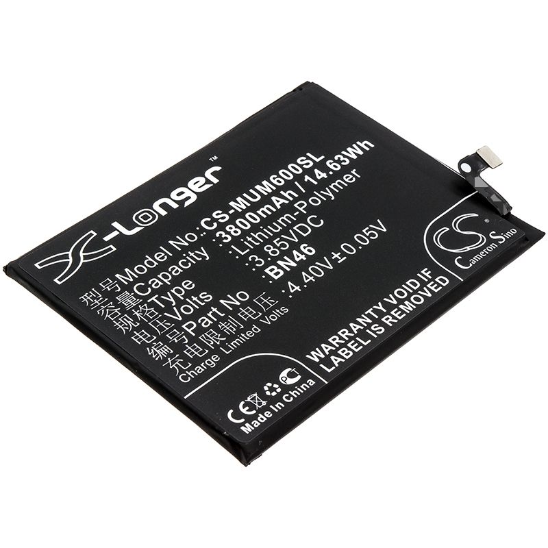 Li-Polymer Battery fits Redmi, note 6, xiaomi, redmi note 6 3.85V, 3800mAh Mobile & SmartPhone Cameron Sino Technology Limited