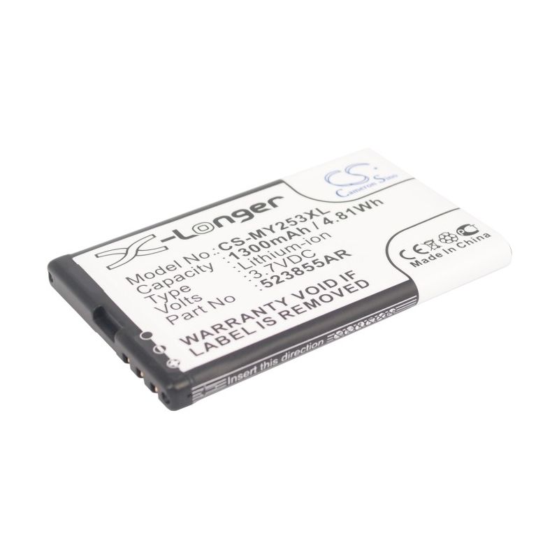 Li-ion Battery fits Sagem,253491226, alium 3.7V, 1300mAh Mobile & SmartPhone Cameron Sino Technology Limited