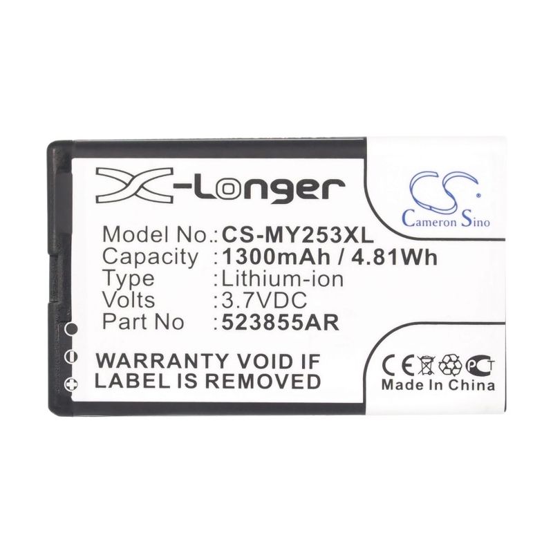 Li-ion Battery fits Sagem,253491226, alium 3.7V, 1300mAh Mobile & SmartPhone Cameron Sino Technology Limited