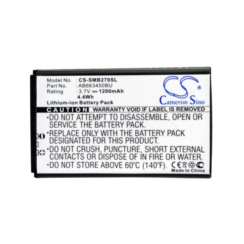 Li-ion Battery fits Samsung, b2700, gt-b2700 3.7V, 1200mAh Mobile & SmartPhone Cameron Sino Technology Limited (Suspended)