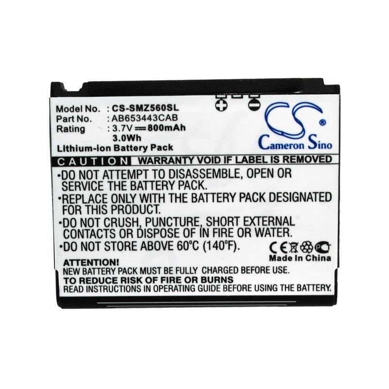 Li-ion Battery fits Samsung, behold sgh-t919, behold t919, eternity ii 3.7V, 800mAh Mobile & SmartPhone Cameron Sino Technology Limited