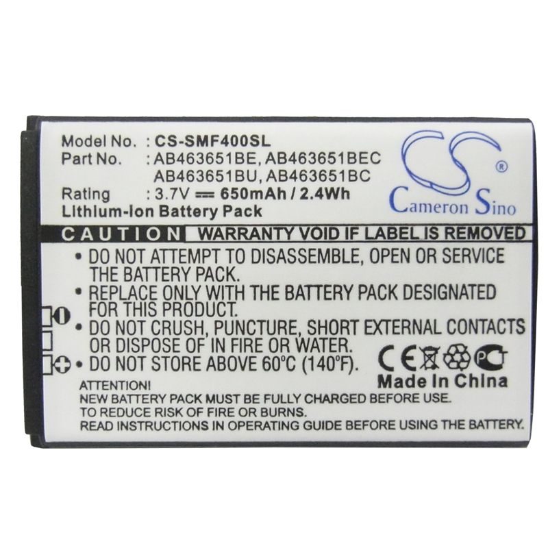 Li-ion Battery fits Samsung, blade, chart, chat 322 3.7V, 650mAh Mobile & SmartPhone Cameron Sino Technology Limited