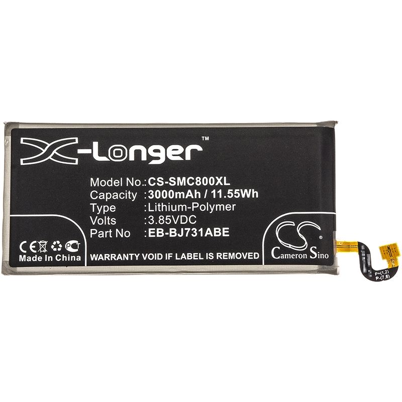 Li-Polymer Battery fits Samsung, c8 duos td-lte, galaxy c8 duos, galaxy j7 neo 2017 3.85V, 3000mAh Mobile & SmartPhone Cameron Sino Technology Limited