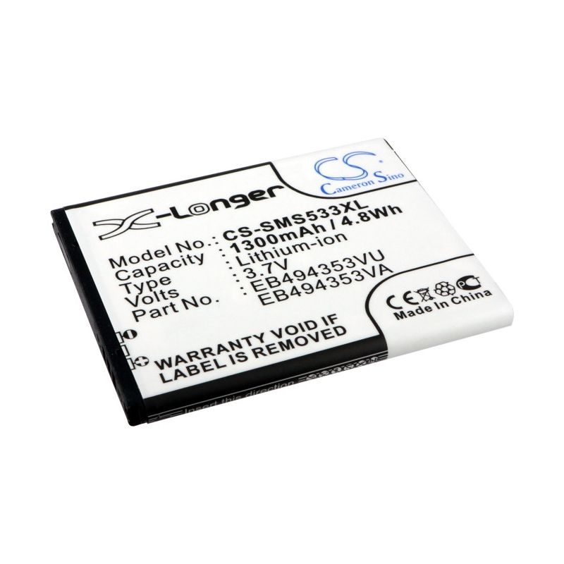 Li-ion Battery Fits Samsung, Dart, Doubletime, Galaxy 551 3.7v, 1300mah Mobile & SmartPhone Cameron Sino Technology Limited