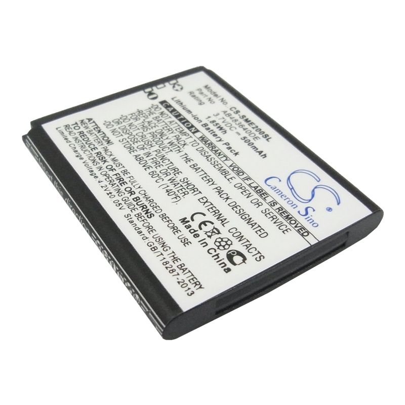 Li-ion Battery fits Samsung, e200 eco, sch-s259, sgh-e200 3.7V, 500mAh Mobile & SmartPhone Cameron Sino Technology Limited (Suspended)