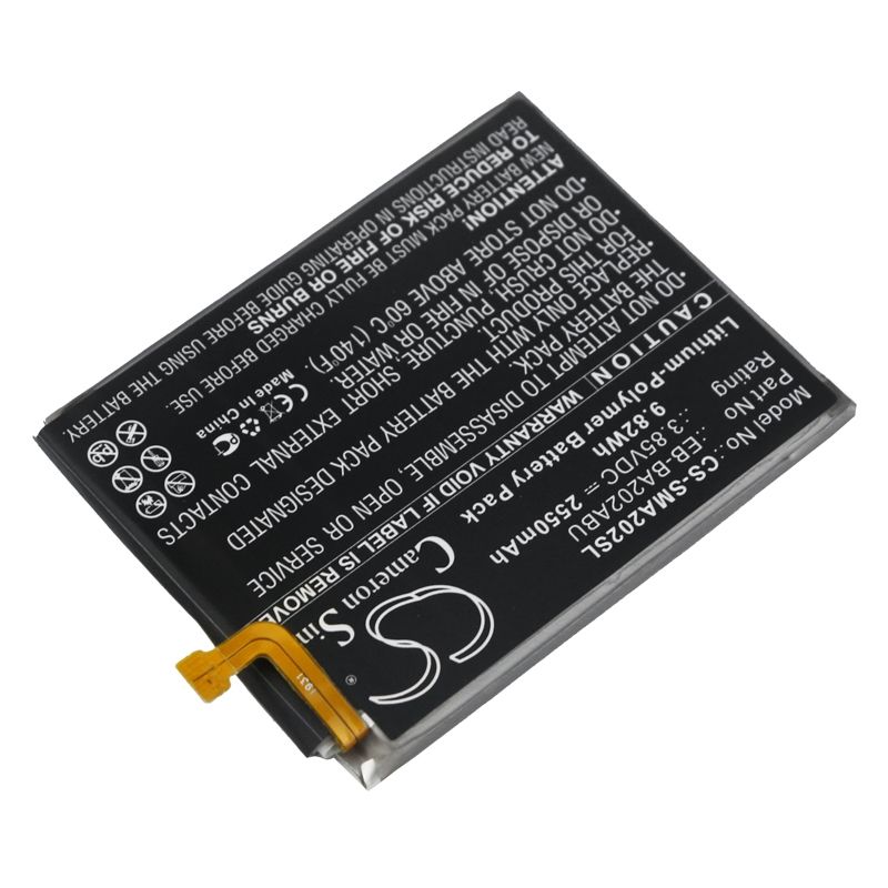 Li-Polymer Battery fits Samsung, galaxy a20e, sm-a202, sm-a202f/ds 3.85V, 2550mAh Mobile & SmartPhone Cameron Sino Technology Limited