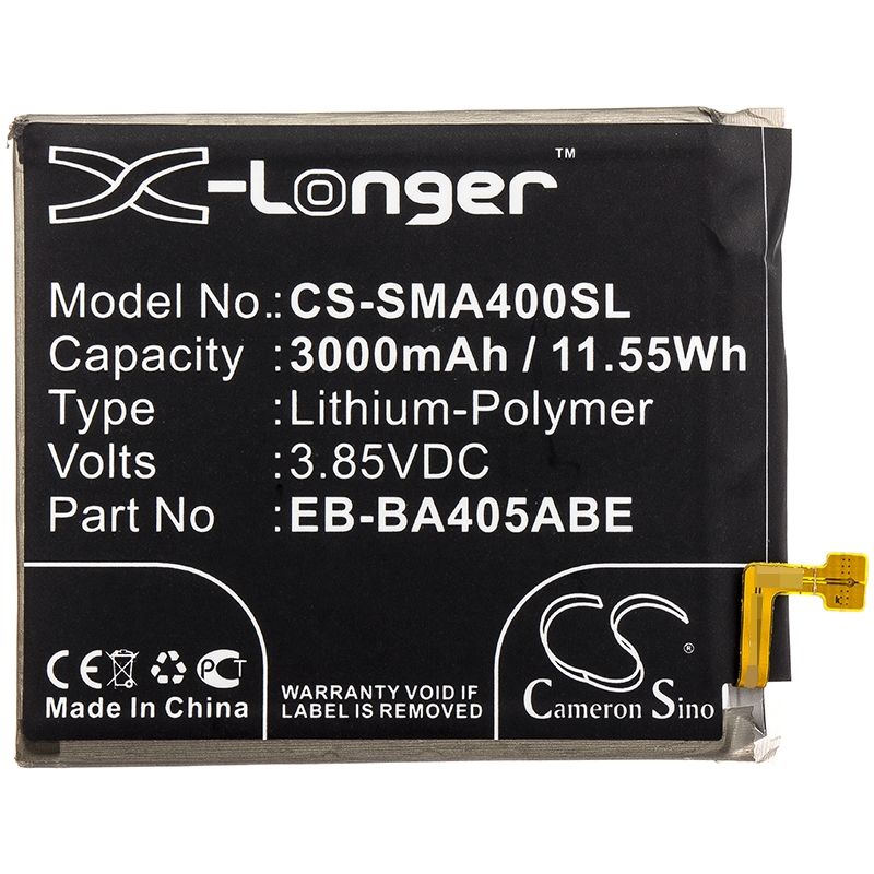 Li-Polymer Battery fits Samsung, galaxy a40, galaxy a40 2019, sm-a405fm/ds 3.85V, 3000mAh Mobile & SmartPhone Cameron Sino Technology Limited