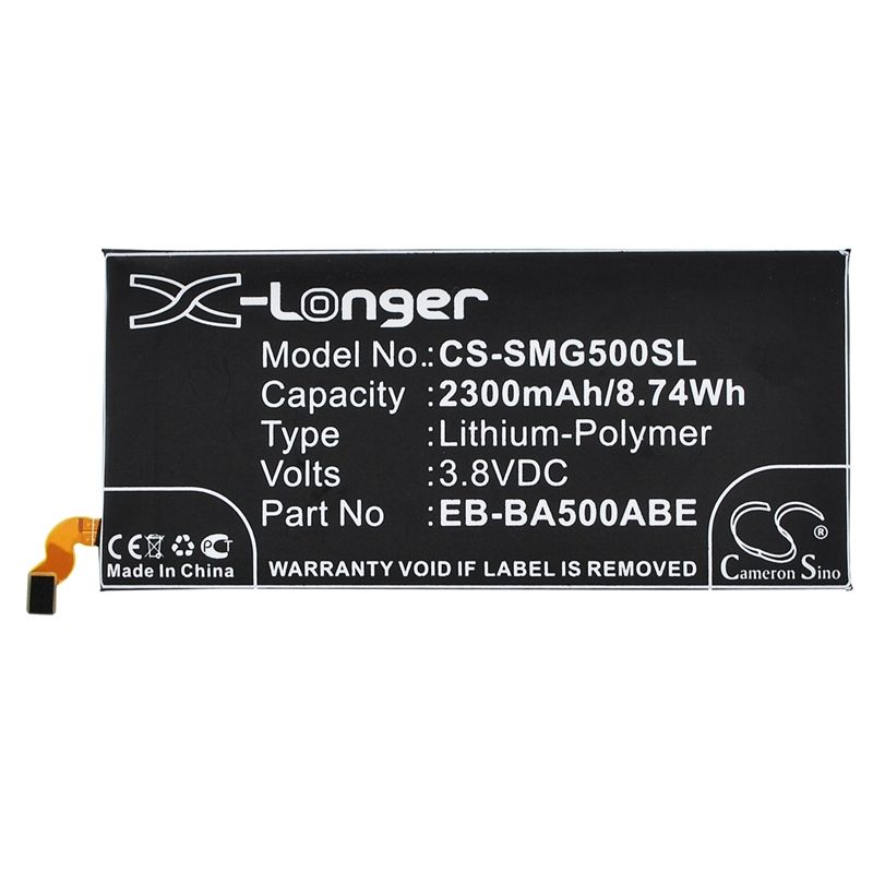 Li-Polymer Battery fits Samsung, galaxy a5, sm-a5000, sm-a500f 3.8V, 2300mAh Mobile & SmartPhone Cameron Sino Technology Limited