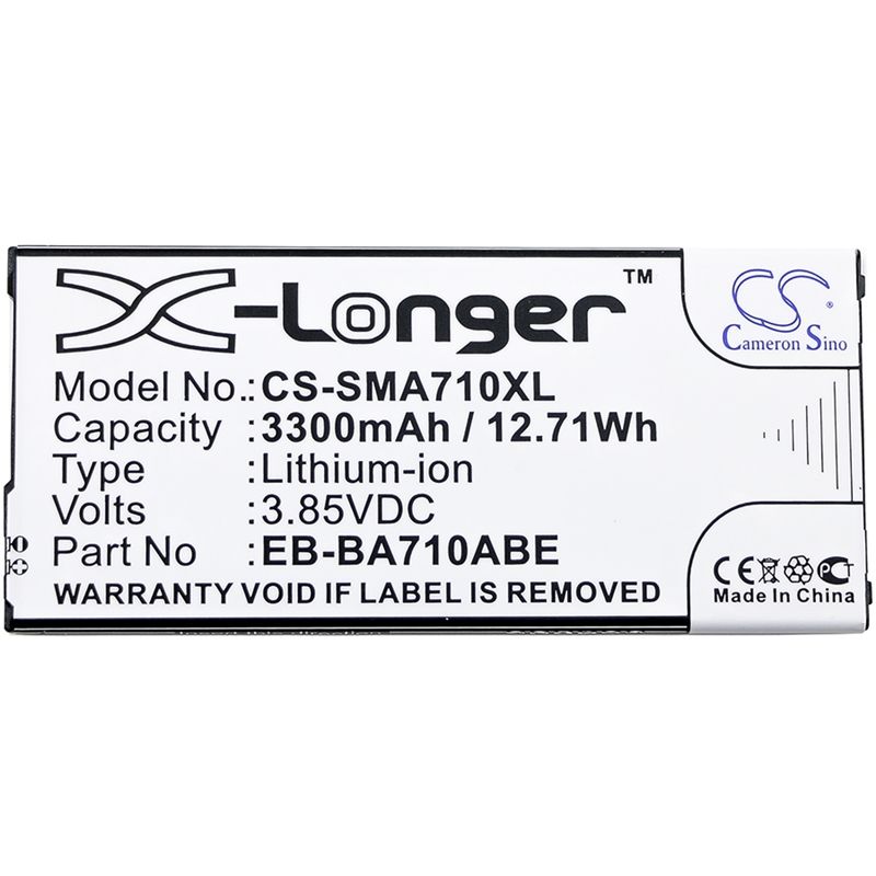 Li-ion Battery Fits Samsung, Galaxy A7 2016 Duos, Galaxy A7 2016 Duos Td-lte, Sm-a710 3.85v, 3300mah Mobile & SmartPhone Cameron Sino Technology Limited