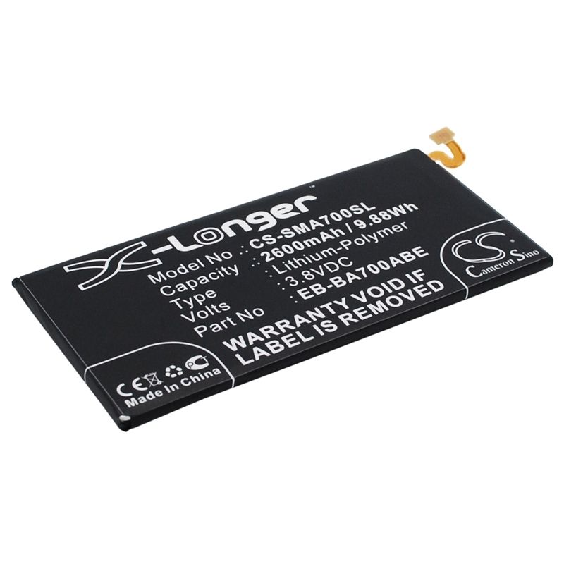 Li-Polymer Battery fits Samsung, galaxy a7, galaxy a7 duos, sm-a7000 3.8V, 2600mAh Mobile & SmartPhone Cameron Sino Technology Limited