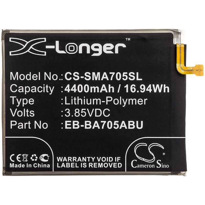 Li-Polymer Battery fits Samsung, galaxy a70, galaxy a70 2019, sm-a705 3.85V, 4400mAh Mobile & SmartPhone Cameron Sino Technology Limited
