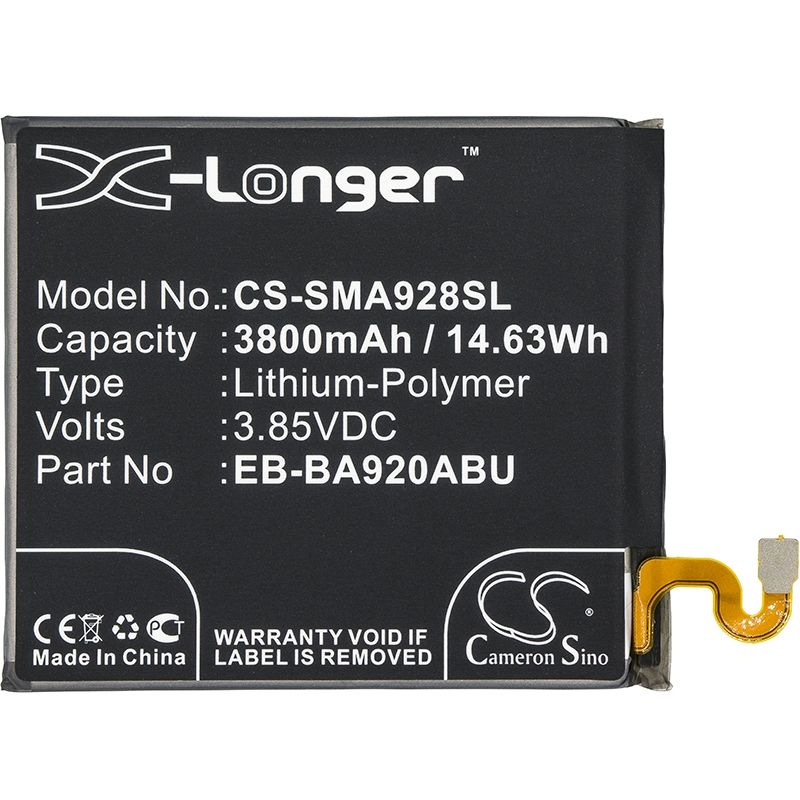 Li-Polymer Battery fits Samsung, galaxy a9 2018, galaxy a9 2018 td-lte, galaxy a9s 2018 3.85V, 3800mAh Mobile & SmartPhone Cameron Sino Technology Limited
