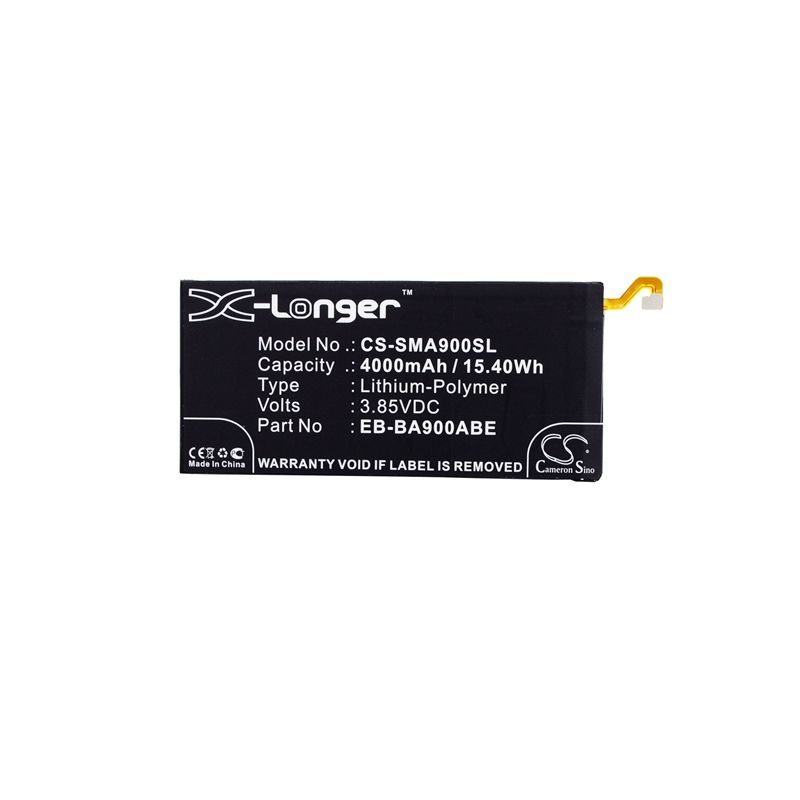 Li-Polymer Battery fits Samsung, galaxy a9, galaxy a9 2016, galaxy a9 2016 duos td-lte 3.85V, 4000mAh Mobile & SmartPhone Cameron Sino Technology Limited