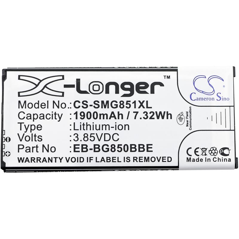 Li-ion Battery Fits Samsung, Galaxy Alpha, Galaxy Alpha Lte-a, Sm-g850 3.85v, 1900mah Mobile & SmartPhone Cameron Sino Technology Limited