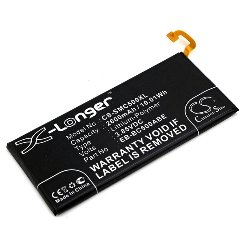 Li-Polymer Battery fits Samsung, galaxy c5, galaxy c5 duos td-lte, galaxy c5 pro duos 3.85V, 2600mAh Mobile & SmartPhone Cameron Sino Technology Limited
