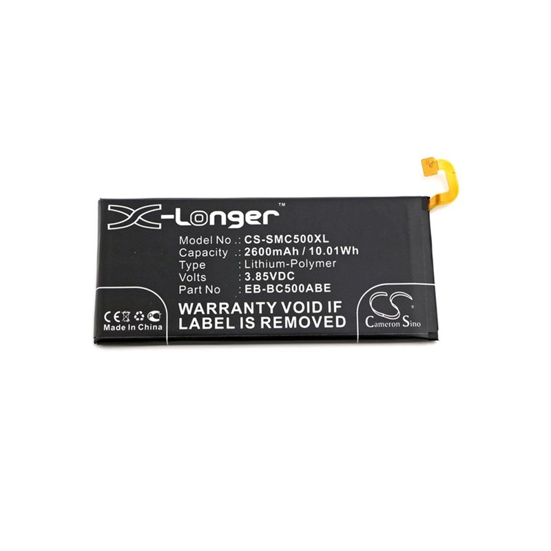 Li-Polymer Battery fits Samsung, galaxy c5, galaxy c5 duos td-lte, galaxy c5 pro duos 3.85V, 2600mAh Mobile & SmartPhone Cameron Sino Technology Limited