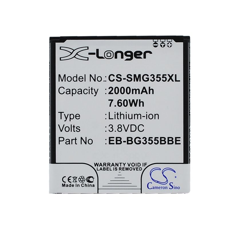 Li-ion Battery Fits Samsung, Galaxy Core 2, Galaxy Core Lite, Sm-g355 3.8v, 2000mah Mobile & SmartPhone Cameron Sino Technology Limited