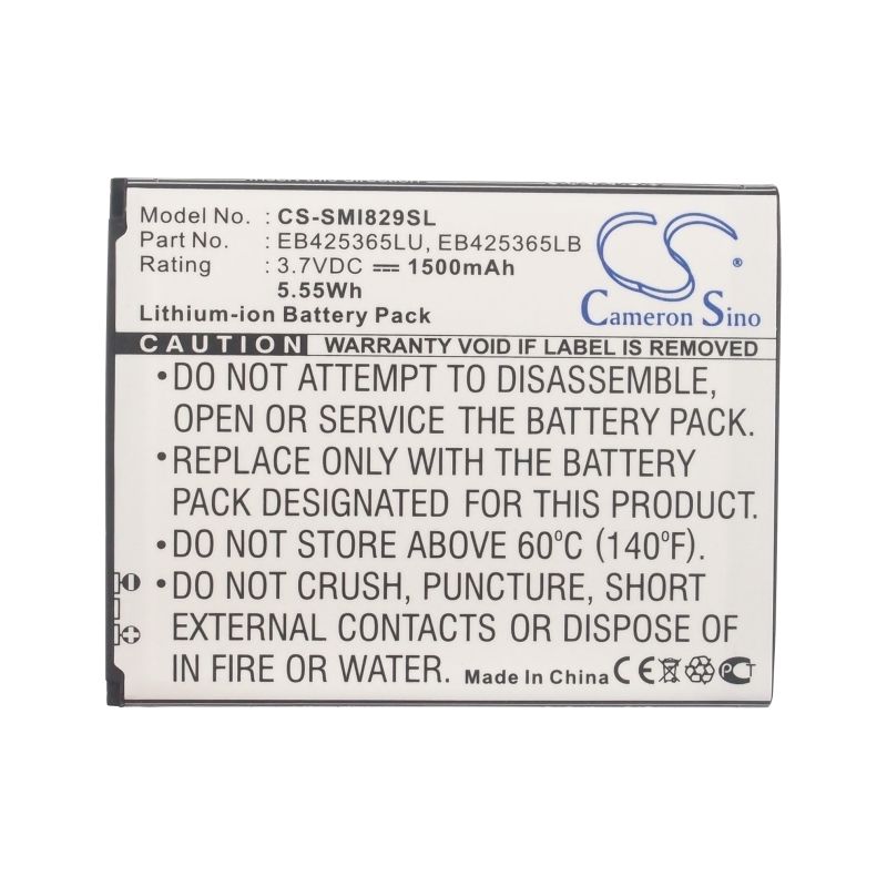 Li-ion Battery fits Samsung, galaxy duos, galaxy style duos, gt-i8262d 3.7V, 1500mAh Mobile & SmartPhone Cameron Sino Technology Limited