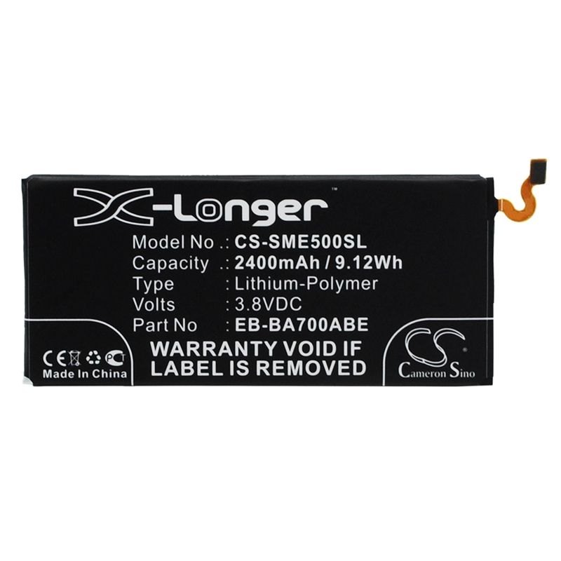 Li-Polymer Battery fits Samsung, galaxy e5, galaxy e5 4g lte, galaxy e5 duos 3g 3.8V, 2400mAh Mobile & SmartPhone Cameron Sino Technology Limited
