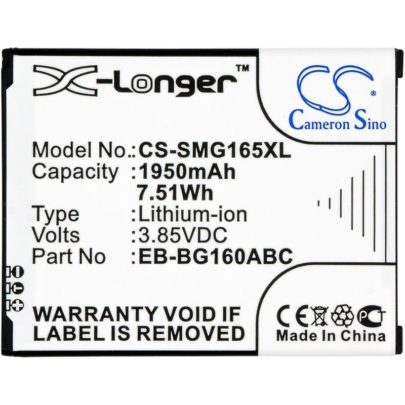 Li-ion Battery fits Samsung, galaxy folder 2, galaxy folder 2 dual sim, galaxy folder 2 dual sim td-lte 3.85V, 1950mAh Mobile & SmartPhone Cameron Sino Technology Limited