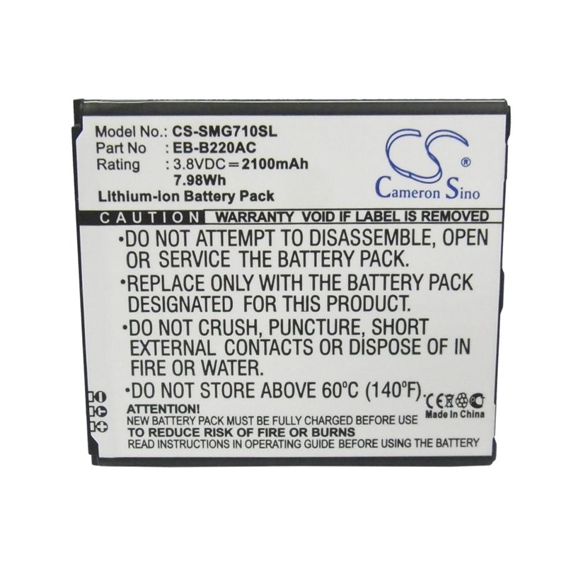 Li-ion Battery fits Samsung, galaxy grand 2, galaxy grand 2 duos, sm-g7102 3.8V, 2100mAh Mobile & SmartPhone Cameron Sino Technology Limited