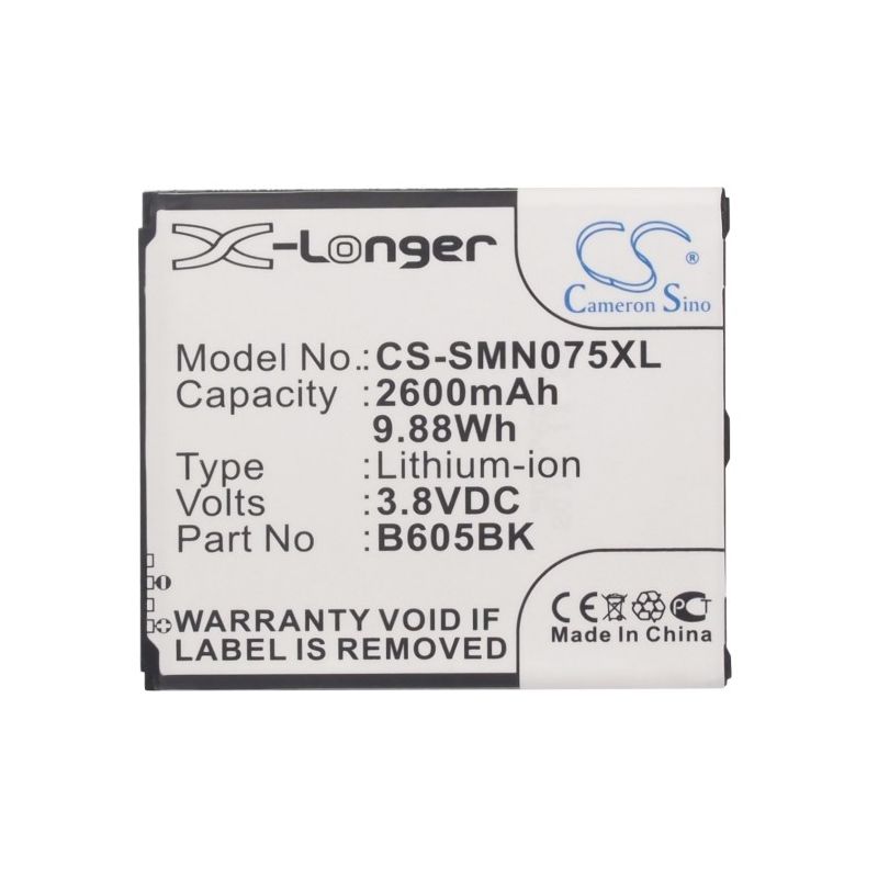 Li-ion Battery fits Samsung, galaxy j, sgh-n075t 3.8V, 2600mAh Mobile & SmartPhone Cameron Sino Technology Limited