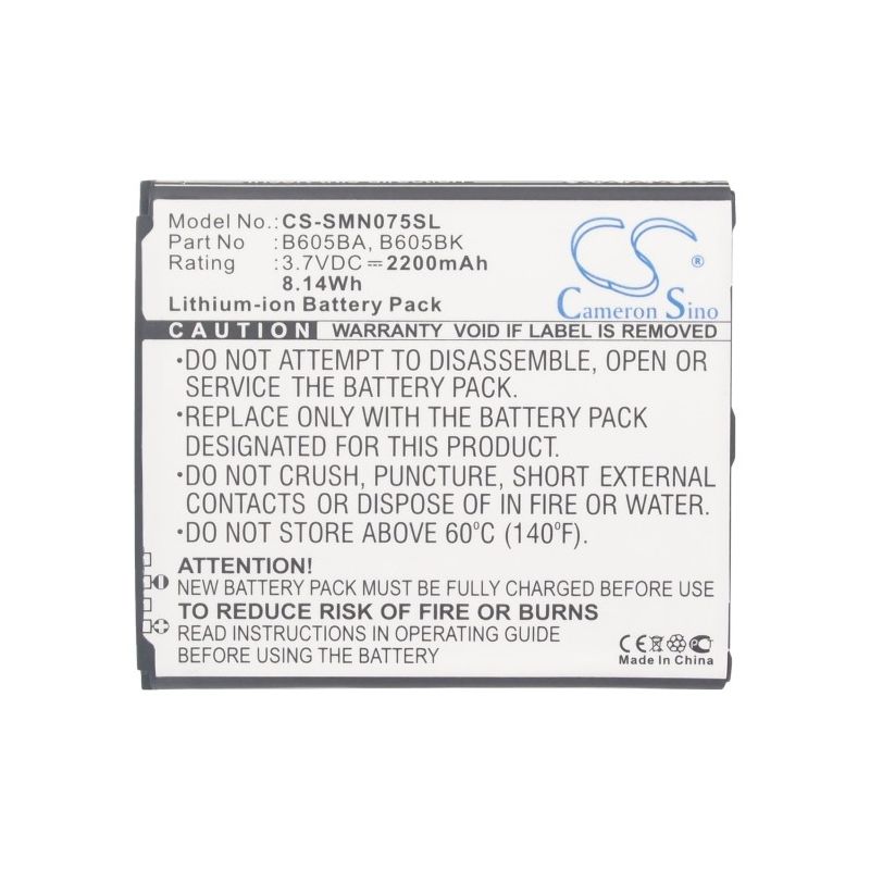 Li-ion Battery fits Samsung, galaxy j, sgh-n075t 3.7V, 2200mAh Mobile & SmartPhone Cameron Sino Technology Limited
