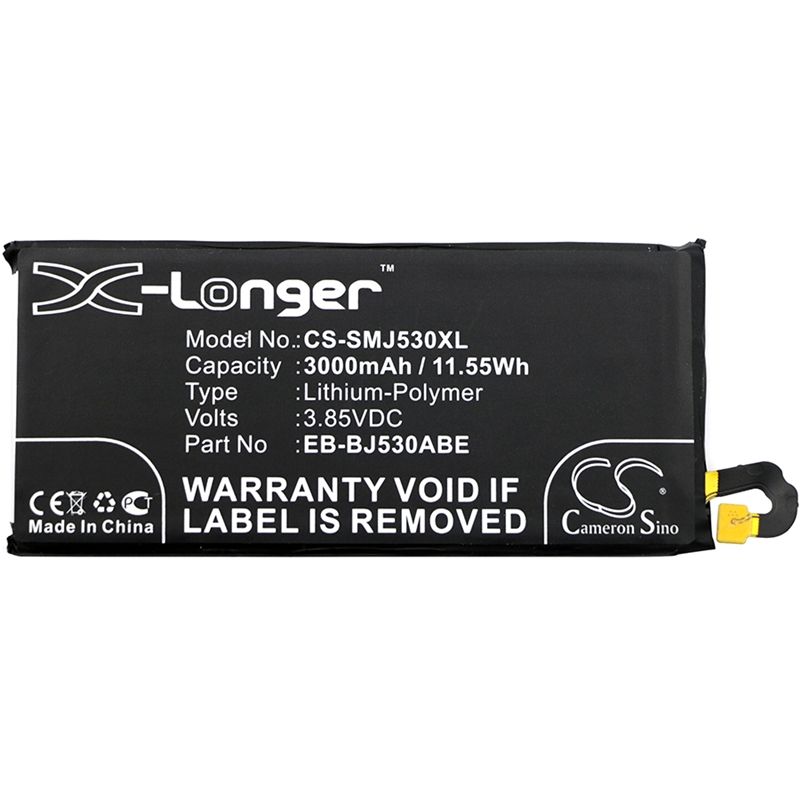 Li-polymer Battery Fits Samsung, Galaxy J5 2017, Galaxy J5 2017 Duos Td-lte, Galaxy J5 2017 Td-lte 3.85v, 3000mah Mobile & SmartPhone Cameron Sino Technology Limited